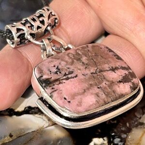 Rhodonite Pendant 1 7/8”